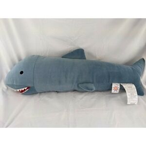 Morgan Home Fashions Gray Shark Pillow Plush 28 Inch Stuffed Animal Toy